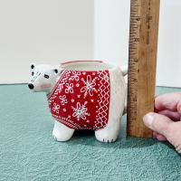 Tag Polar Bear Red Sweater Ceramic Mug, Oversized 16 Ounce Holiday Christmas Coffee Tea Hot Chocolate Mug