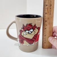 Vintage Tasmanian Devil Loony Toons Character Ceramic Mug, Six Flags Taz 16 Ounce Coffee Mug