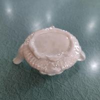 Vintage Opalescent Ceramic Miniature Teapot with Pink Roses Design
