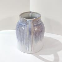 Blue and White Ceramic Pitcher Vase, Teleflora Pour on the Pretty Flower Vase