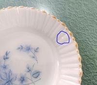 Vintage Termocrisa Blue Dot Floral Bowls, Set of 3
