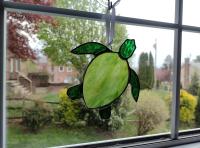 Stained Glass Sea Turtle, Green