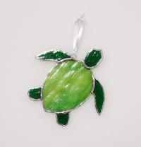 Stained Glass Sea Turtle, Green