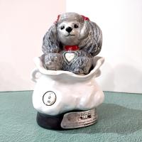 Vintage 1973 Jim Beam Tiffiny Poodle Collector Ceramic Bottle, National Association of Jim Beam Bottle & Specialties Clubs