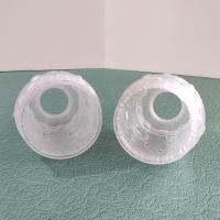 Vintage Classical Urn Torch and Drape Frosted Shades, Set of Two