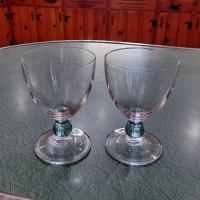 Vintage NEW Towle Crystal Wine Glasses, Set of Two, Towle TOC15 Pattern