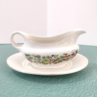 Vintage Marine Foundation Toys for Tots Gravy Boat with Under Dish, Toy Shop Christmas Sauce Boat