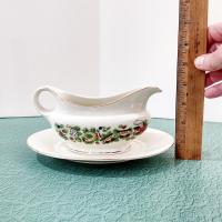 Vintage Marine Foundation Toys for Tots Gravy Boat with Under Dish, Toy Shop Christmas Sauce Boat