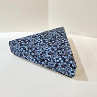 Vintage Triangle Nesting Jewelry Trinket Storage Boxes, Set of 5, Boston Museum of Fine Arts Floral Cotton Padded Fabric Boxes