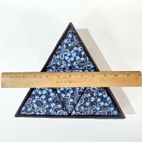 Vintage Triangle Nesting Jewelry Trinket Storage Boxes, Set of 5, Boston Museum of Fine Arts Floral Cotton Padded Fabric Boxes