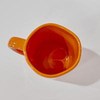 Vintage Rae Dunn Trick or Treat Halloween Oversized Ceramic Coffee Tea Mug, Orange Pumpkin Face Mug