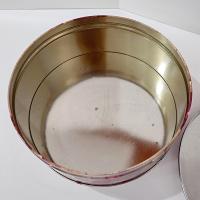 Vintage Robert Chailloux Regal Tea Large Round Cookie Tin, Tea Kettle and Strawberries 10 Inch Metal Tin Storage Container