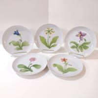 Vintage Toscany Tuileries Salad Luncheon Plates, Set of Five, Floral Decorative Plates