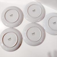 Vintage Toscany Tuileries Salad Luncheon Plates, Set of Five, Floral Decorative Plates