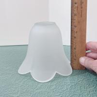 Vintage Frosted Glass Tulip Shaped Lamp Light Shade, Bell Flower Shaped Replacement Shade