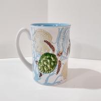 Sea Turtle Ceramic Coffee Tea Mug, Hawaiian Island Heritage Turtle Mug