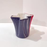 Vintage Texas Shaped Coffee Tea Mug, Red White and Blue Texas State Ceramic Mug, Small Patriotic Cactus Planter Pot