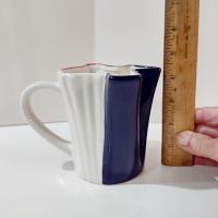 Vintage Texas Shaped Coffee Tea Mug, Red White and Blue Texas State Ceramic Mug, Small Patriotic Cactus Planter Pot