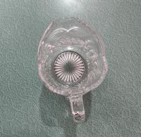 Antique Clear Pressed Glass Milk Pitcher, US Glass Company Pennsylvania #15048, Vintage EAPG Vaseline Glass