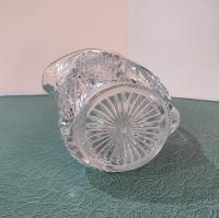 Antique Clear Pressed Glass Milk Pitcher, US Glass Company Pennsylvania #15048, Vintage EAPG Vaseline Glass