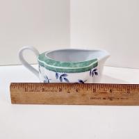 Vintage Villeroy and Boch Switch 3 Country Collection Gravy Pitcher with Blue Bird Lid, German Porcelain Gravy Boat
