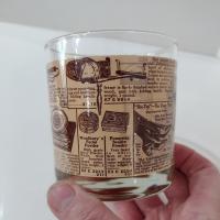 Vintage Montgomery Ward Golden Jubilee 1872-1922 Catalog Whiskey Lowball Rocks Glasses, Houze Art Glasses