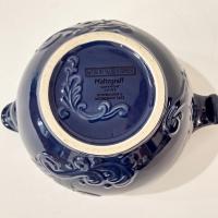 Vintage Pfaltzgraff Weir in Your Kitchen Chicory Small Batter Bowl, Blue and White Ceramic Mixing Bowl with Pour Spout