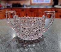 Vintage Westmoreland Line #444 English Hobnail Cut Glass Sugar Bowl