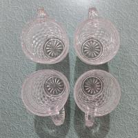 Vintage Anchor Hocking Wexford 14 Ounce Clear Glass Beer Coffee Mugs, Set of 4