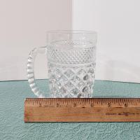 Vintage Anchor Hocking Wexford 14 Ounce Clear Glass Beer Coffee Mugs, Set of 4
