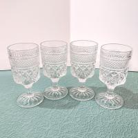 Vintage Anchor Hocking Wexford Claret Wine Glasses, Set of Four