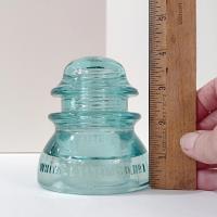 Vintage Green Whitall Tatum No 1 Glass Insulator