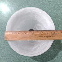 Vintage White Swirl Milk Glass Lamp Light Shade, Bell Shaped Replacement Pendant Shade