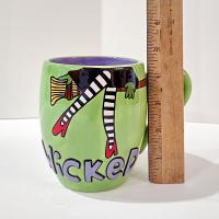 Wicked Witch Don't Make Me Call the Flying Monkeys Ceramic Oversized Coffee Tea Mug, Wizard of Oz Mug, Lorrie Veasy Our Name is Mud