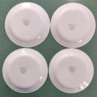 Vintage Corelle Green Winter Festival Salad Dessert Appetizer Plates, Set of 4, Corning Christmas Servingware, Holiday Dinnerware