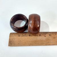 Vintage Wooden Napkin Rings, Set of 2