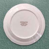 Vintage Woolworths WOW2 Pink Floral Scalloped Salad Dessert Plates, Set of Two