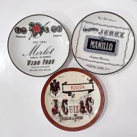 Vintage Wine Themed Appetizer Plates, Set of Six