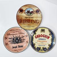 Vintage Wine Themed Appetizer Plates, Set of Six