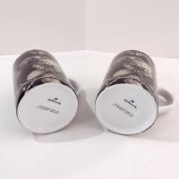Vintage Hallmark White Rose Coffee Tea Ceramic Mugs, Set of Two