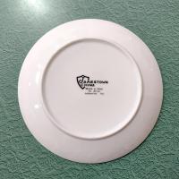 Vintage Christmas Tree Dessert Salad Appetizer Plates, Set of Four, Jamestown China Christmas Treasure Holiday Plates