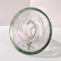 Vintage Crackle Glass Dragonfly Jar Candle Shade Topper