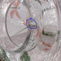 Vintage Crackle Glass Dragonfly Jar Candle Shade Topper