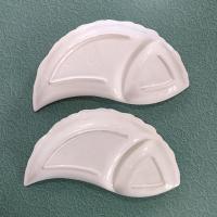 Vintage Yin Yang Divided White Ceramic Serving Trays, Belmar of California Pottery USA 406, Set of Two