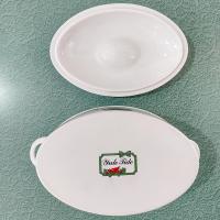 Vintage Yule Tide Ceramic 2.5 Quart Covered Casserole Dish, Georges Briard Christmas Holiday Serving Ware