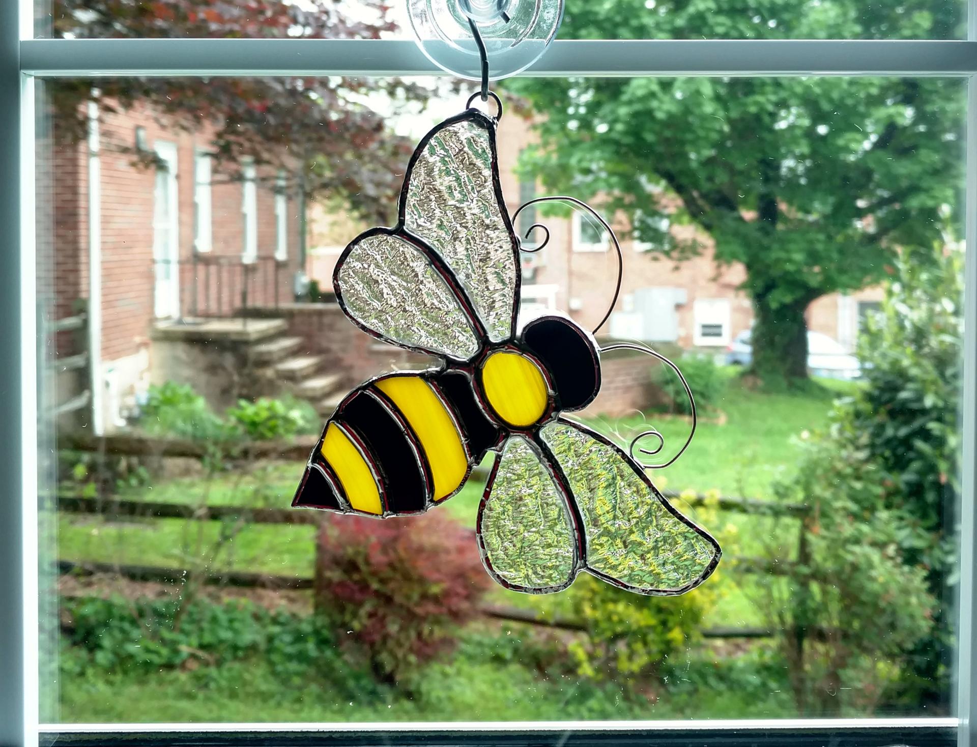 Bumble Bee Stained Glass Suncatcher