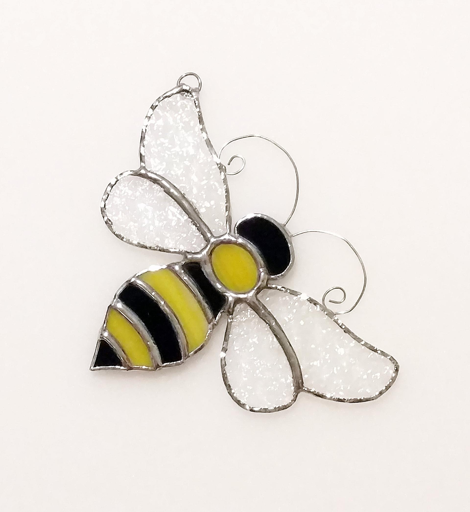 Bumble Bee Stained Glass Suncatcher