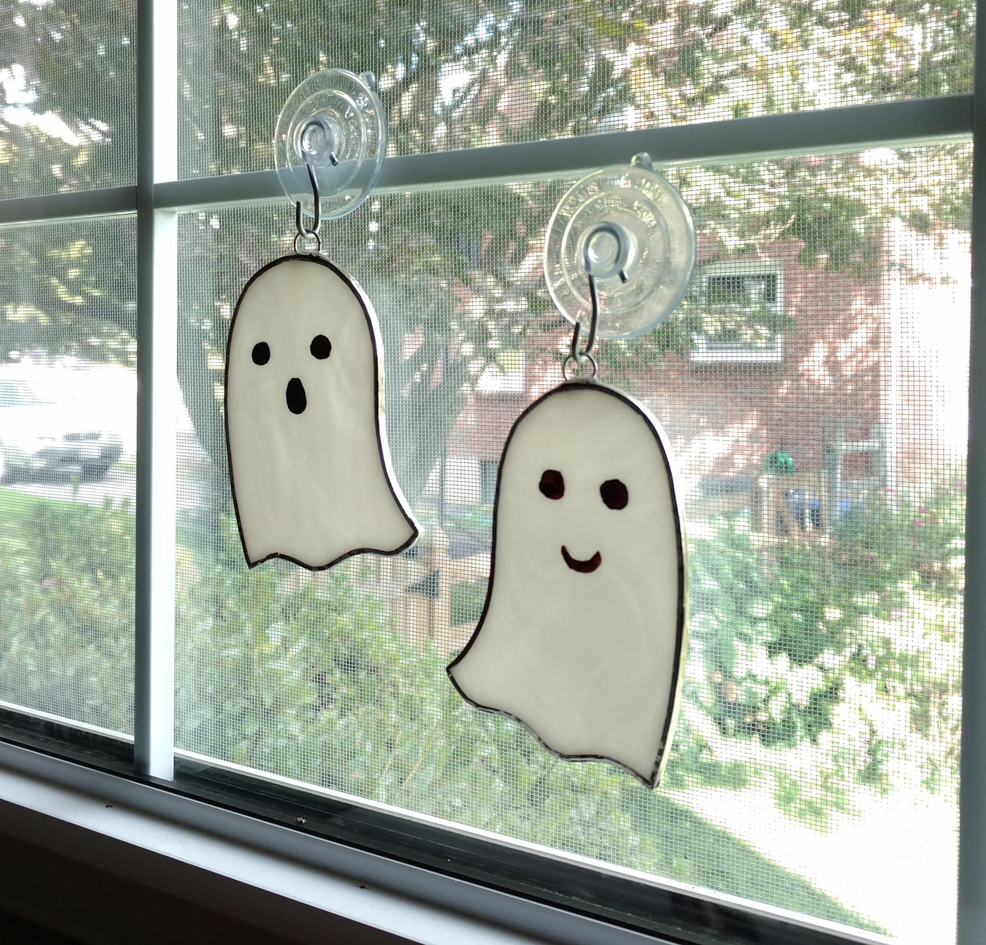 Ghost Stained Glass Suncatcher