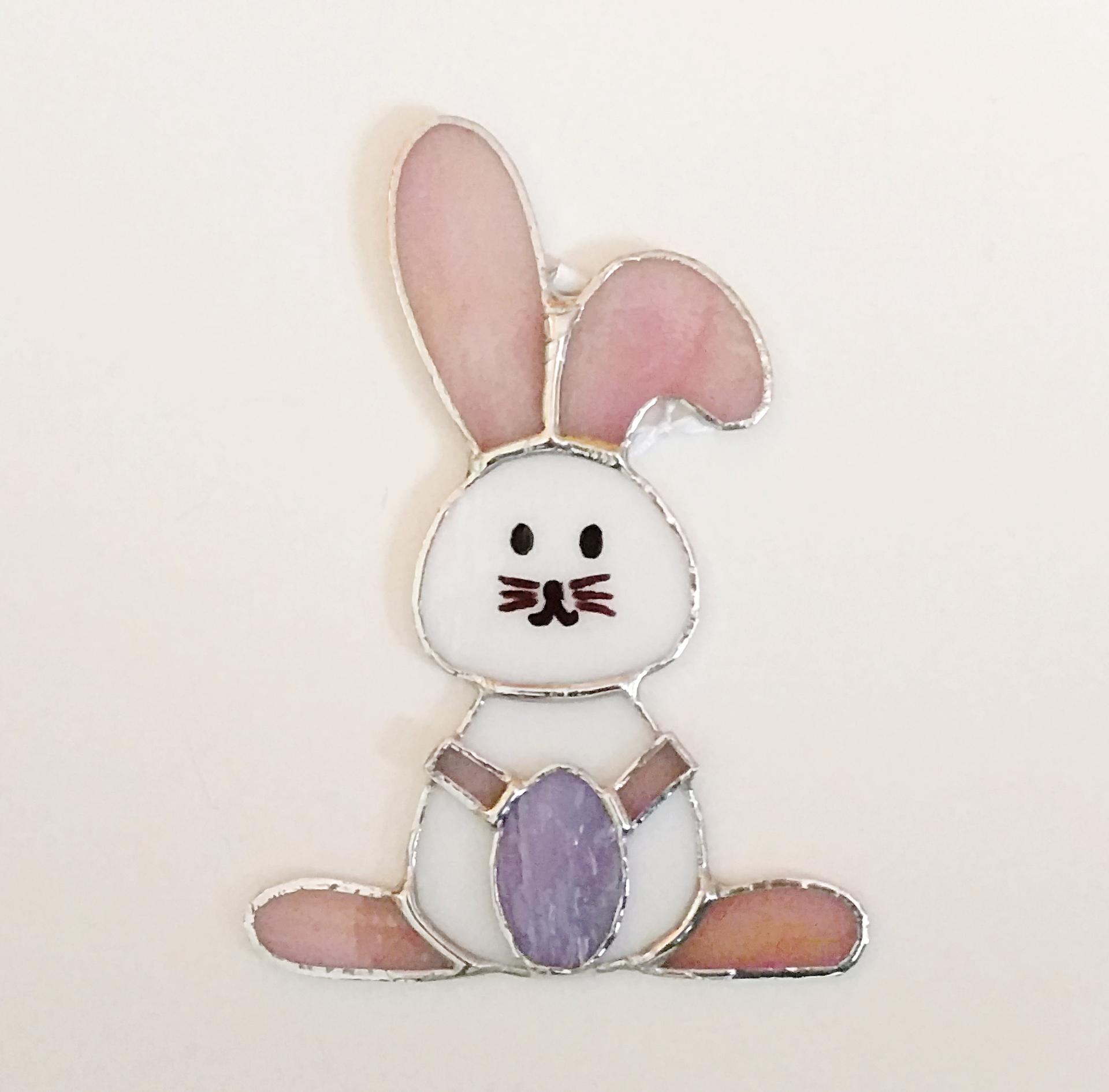 Easter Bunny Stained Glass Suncatcher