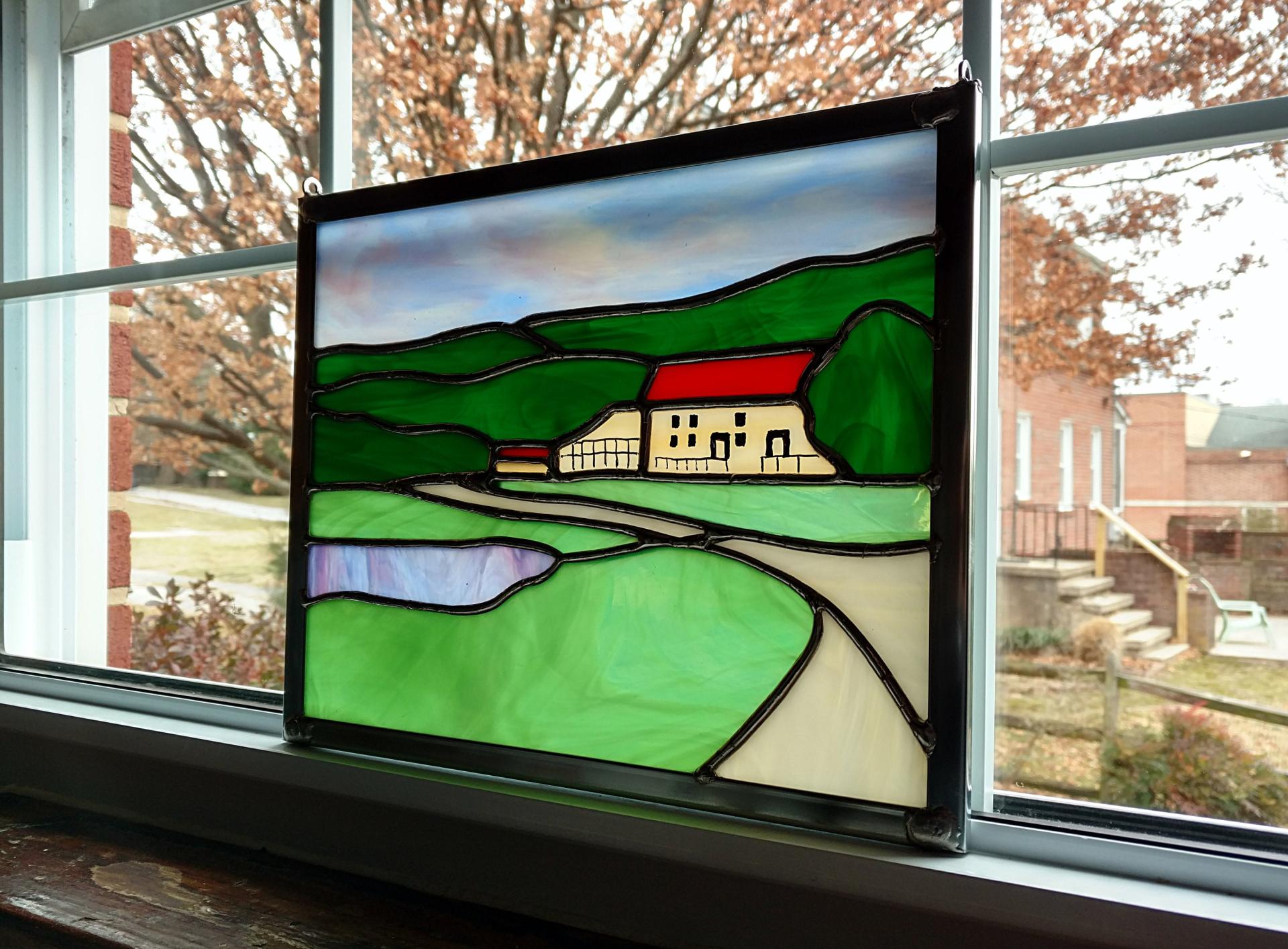 Springfield Manor Winery Lavender Fields Stained Glass Rendering